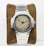 3K Factory 1:1 Replica Patek Philippe Nautilus Ladies 34 Watch Silver Steel Gray Dial